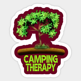 Camping Therapy Sticker